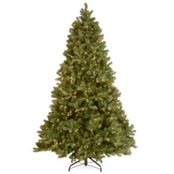 Christmas Central 7.5’ Pre-Lit Full Downswept Douglas Fir Artificial Christmas Tree, White Lights
