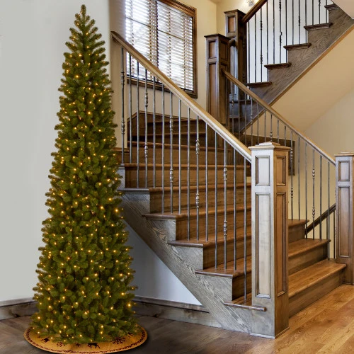 12’ Pre-Lit Downswept Douglas Slim Fir Artificial Christmas Tree - Clear Lights 6 12’ Pre-Lit Downswept Douglas Slim Fir Artificial Christmas Tree - Clear Lights - Image 4