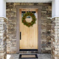 Christmas Central 24" Pre-Lit Eastwood Spruce Artificial Christmas Wreath, White LED Lights -Northlight Shop dnat peew3 300 24wb1 3 88599.1631812668