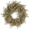 Christmas Central Pre-Lit Frosted Arctic Spruce Artificial Christmas Wreath, 24-Inch, Clear Lights -Northlight Shop dnat pefa1 307 24w 1 1 97523.1631812679