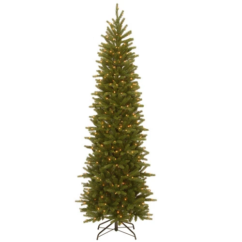 Christmas Central 7.5’ Pre-Lit Pencil Fir Artificial Christmas Tree, Clear Lights 3 Christmas Central 7.5’ Pre-Lit Pencil Fir Artificial Christmas Tree, Clear Lights