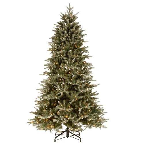 Christmas Central 7.5' Pre-Lit Frosted Geneva Artificial Christmas Tree, Clear Lights 3 Christmas Central 7.5' Pre-Lit Frosted Geneva Artificial Christmas Tree, Clear Lights