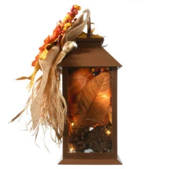 Christmas Central 12" LED Lighted Fall Harvest Sunflower Lantern -Northlight Shop dnat rah sk2533a 1 4 43301.1634038259