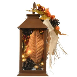Christmas Central 12" LED Lighted Fall Harvest Sunflower Lantern -Northlight Shop dnat rah sk2533a 1 5 38183.1634038259