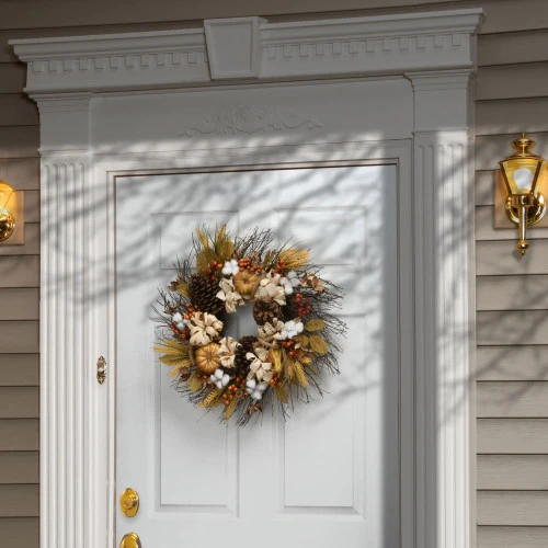 Christmas Central Pinenut Artificial Thanksgiving Wreath - 22-Inch, Unlit 5 Christmas Central Pinenut Artificial Thanksgiving Wreath - 22-Inch, Unlit - Image 3