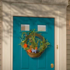 16" Spring Wreath With Basket 9 16" Spring Wreath With Basket -Northlight Shop dnat ras 150316 1 4 40724.1631812649