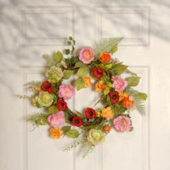 Christmas Central 22" Spring Flower Wreath -Northlight Shop dnat ras 150326 1 4 26353.1636027643
