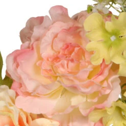 Peony Artificial Floral Wreath, Yellow And Pink 24-Inch -Northlight Shop dnat ras 15548w24c 3 64939.1631812635