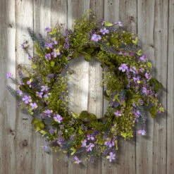 Purple And Green Lavender Artificial Floral Wreath - 22-Inch, Unlit -Northlight Shop dnat ras cdf572w 1 3 07778.1587644857
