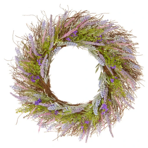 Christmas Central Lavender Artificial Wreath - 24-Inch 3 Christmas Central Lavender Artificial Wreath - 24-Inch