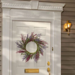 Pink And Purple Floral Artificial Wreath - 20-Inch -Northlight Shop dnat ras s0685c 4 02471.1631810846