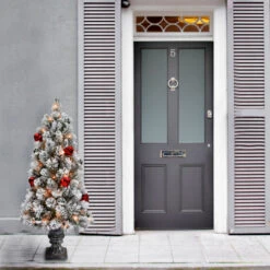 Christmas Central 4’ Pre-Lit Potted Snowy Bristle Pine Artificial Christmas Tree, Clear Lights 6 Christmas Central 4’ Pre-Lit Potted Snowy Bristle Pine Artificial Christmas Tree, Clear Lights -Northlight Shop dnat snp7 308 40 2 29610.1631812639