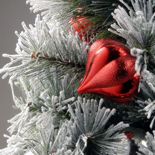 Christmas Central 4’ Pre-Lit Potted Snowy Bristle Pine Artificial Christmas Tree, Clear Lights 5 Christmas Central 4’ Pre-Lit Potted Snowy Bristle Pine Artificial Christmas Tree, Clear Lights - Image 3