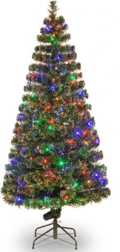 72" X 33” Pre-Lit Artificial Christmas Tree – Multi LED Lights