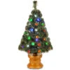 Christmas Central 3' Pre-lit Potted Fiber Optic Medium Artificial Christmas Tree, Multicolor Lights -Northlight Shop dnat szex7 158l 36 1 43525.1587645142