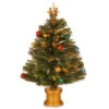 Christmas Central 3' Pre-Lit Medium Fiber Optic Artificial Ornamented Christmas Tree, LED Lights -Northlight Shop dnat szox7 100l 32 1 1 50798.1587645074