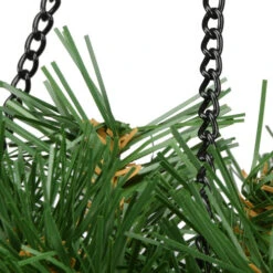 Christmas Central 20" Pre-Lit Battery-Operated Tiffany Fir Artificial Christmas Hanging Basket - Warm White LED Lights -Northlight Shop dnat tf 300 20hb 1 4 28260.1661886483