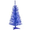 Christmas Central 4' Pre-Lit Medium Blue Tinsel Artificial Christmas Tree, Clear Lights -Northlight Shop dnat tt33 307 40 01909.1587645072
