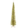 Christmas Central 9' Pencil Champagne Gold Tinsel Artificial Christmas Tree, Unlit -Northlight Shop dnat tt33 702 90 13944.1587644856