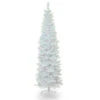 Christmas Central 7' Pencil White Iridescent Tinsel Artificial Christmas Tree, Unlit