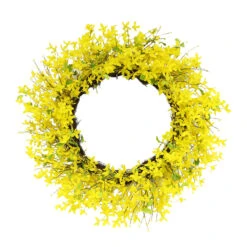 Jasmine Twig Artificial Floral Wreath, Yellow 30-Inch - 33400771