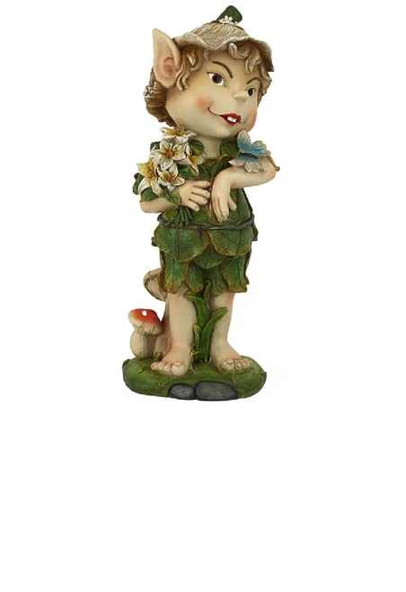 12.5" Perry The Pixie Mythical Garden Gnome Statue 4 12.5" Perry The Pixie Mythical Garden Gnome Statue - Image 2