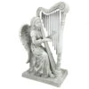 29" Gray Music From Heaven Outdoor Garden Angel Statue