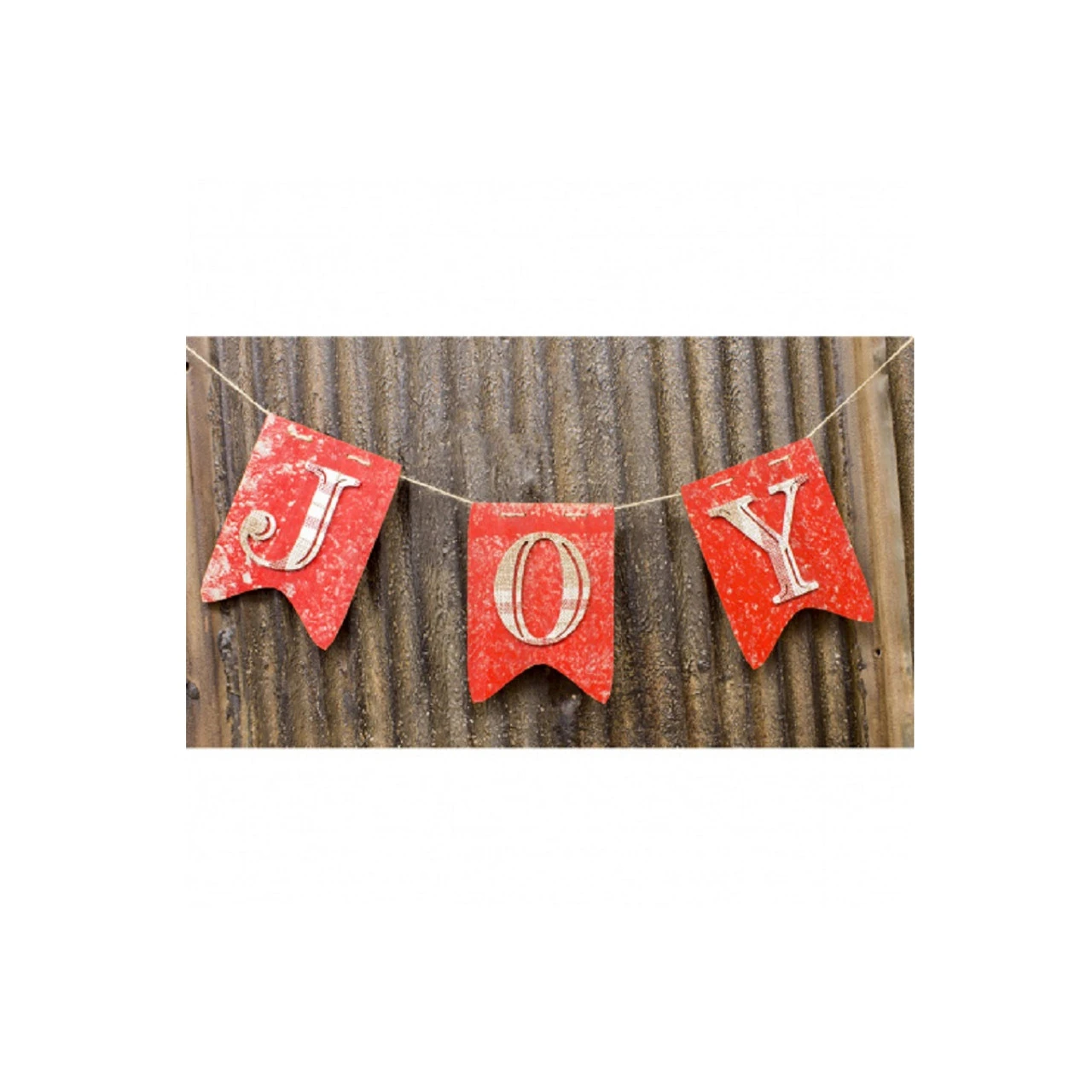 33" Red And White "JOY" Sign Christmas Hanging Banner 3 33" Red And White "JOY" Sign Christmas Hanging Banner