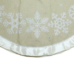 48" Gold And Silver Bordered Snowflake Christmas Tree Skirt 9 48" Gold And Silver Bordered Snowflake Christmas Tree Skirt -Northlight Shop dyno202484774 2b 81340.1664811415