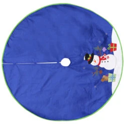 48" Blue And White Snowman With Gifts Christmas Tree Skirt -Northlight Shop dyno 2486054 2 3 71651.1599268558