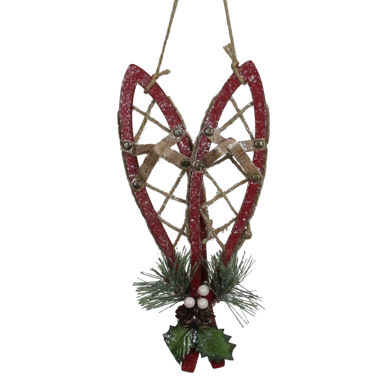 12" Red Hanging Snowshoe Christmas Wall Decoration 3 12" Red Hanging Snowshoe Christmas Wall Decoration
