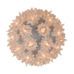 6" Clear Lighted Hanging Starlight Sphere Ball Christmas Decoration