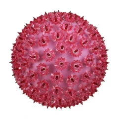 10" Coral Pink Lighted Hanging Mega Starlight Sphere Ball Christmas Decoration