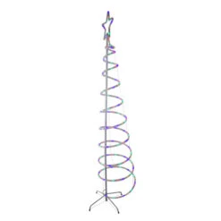 7' Pre-Lit Slim Spiral Rope Light Christmas Tree Outdoor Decor - Multicolor LED Lights -Northlight Shop hofert 1386 03 95471.1588406373