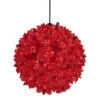 Red Lighted Hanging Starlight Sphere Outdoor Christmas Decoration 6" (150MM)