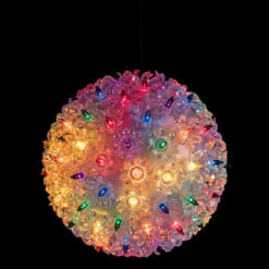 Multi Colored Twinkling Lighted Hanging Starlight Sphere Outdoor Christmas Decoration 7.5" -Northlight Shop hofert 4946 black 80980.1588415256