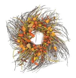 Mixed Berry And Pine Cone Artificial Wreath, Brown 28-Inch