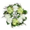 Hydrangea And Berry Artificial Floral Wreath, White 24-Inch