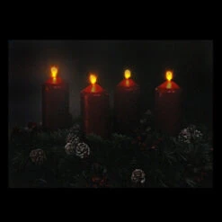 Northlight Pre-Lit Red And Black LED Flickering Candle Christmas Wall Art 12" X 15.75" -Northlight Shop jdr0vjes0woscnjns2qoorqrzy49gfiz 94246.1588415229