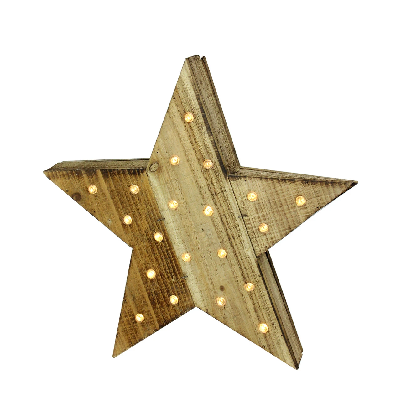 15.5" Luxury Lodge LED Lighted Country Rustic Natural Wooden Star Christmas Decoration 3 15.5" Luxury Lodge LED Lighted Country Rustic Natural Wooden Star Christmas Decoration