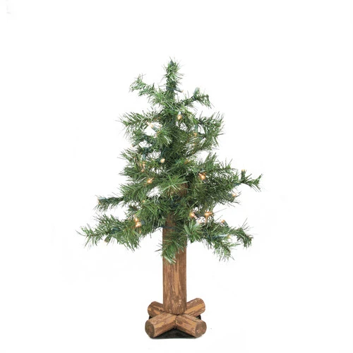Northlight 2' Pre-Lit Medium Woodland Alpine Artificial Christmas Tree - Clear Lights 3 Northlight 2' Pre-Lit Medium Woodland Alpine Artificial Christmas Tree - Clear Lights