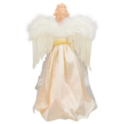Kurt Adler 16.5" Lighted Cream And Gold Angel Christmas Tree Topper - Clear Lights -Northlight Shop ksa ul2163 2 51359.1588415722