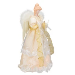 Kurt Adler 16.5" Lighted Cream And Gold Angel Christmas Tree Topper - Clear Lights -Northlight Shop ksa ul2163 3 55273.1588415722