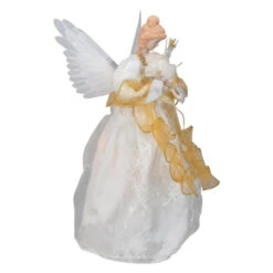 Kurt Adler 14.5" Gold And Ivory Pre-Lit Angel Christmas Tree Topper - Clear Lights -Northlight Shop ksa ul2173 2 19039.1588415717