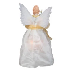 Kurt Adler 14.5" Gold And Ivory Pre-Lit Angel Christmas Tree Topper - Clear Lights -Northlight Shop ksa ul2173 3 53129.1588415717