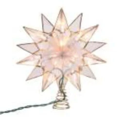 Kurt Adler 8.5" Lighted Gold Double Tip Star Christmas Tree Topper - Clear Lights -Northlight Shop ksa ul3141 2 06163.1599787105