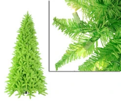 10' Pre-Lit Slim Ashley Spruce Artificial Christmas Tree - Green Lights