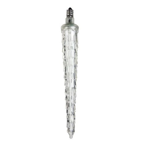 7" White Dripping LED Icicle Christmas Light Bulb 3 7" White Dripping LED Icicle Christmas Light Bulb