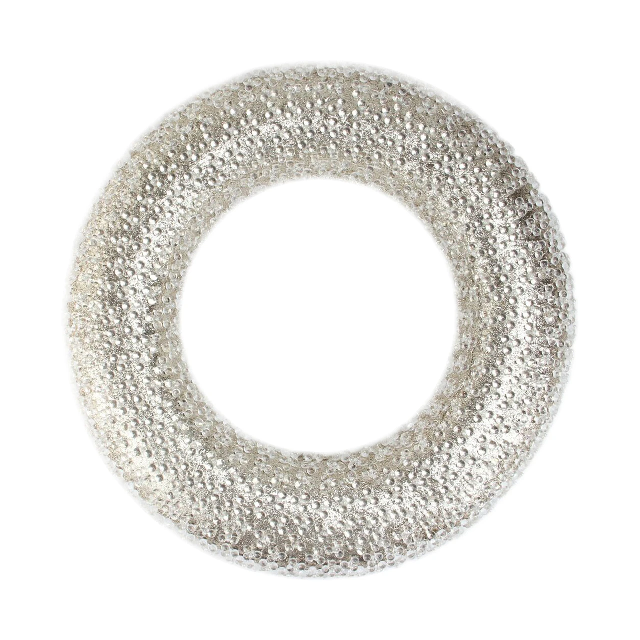 Northlight Silver And Clear Beaded Artificial Christmas Wreath - 20-Inch, Unlit 3 Northlight Silver And Clear Beaded Artificial Christmas Wreath - 20-Inch, Unlit