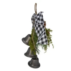Melrose 13" Black And White Gingham Tie With Bells Christmas Door Hanger 7 Melrose 13" Black And White Gingham Tie With Bells Christmas Door Hanger -Northlight Shop melrose 76302 2 65762.1665610742